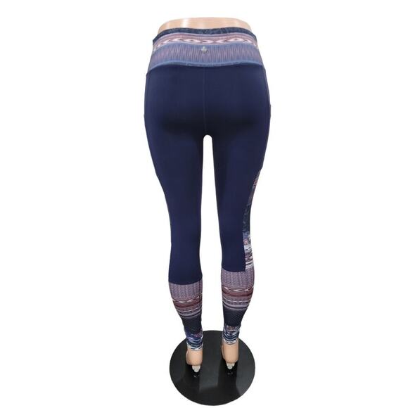 PrAna‎ Women's Chakara Blue Highway Pioneer Aztec Print Leggings Size XS - Picture 10 of 16